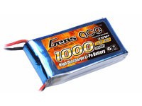 Gens Ace 2S1P 1000mAh 7.4v 25C Lipo Battery Pack